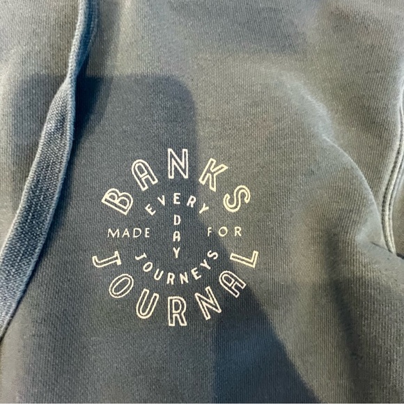 Banks Journal Men’s Hoodie Size S Women’s Oversized Denim Blue Organic Cotton - Picture 2 of 9